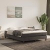 TREATLIFE HOME Enhance Comfort with Dark Gray Velvet Bed Frame,