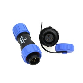 ZBLZGP SP13 3 Pin Waterproof IP68 Housing Recessed Plug Weipu Round Cable Connector 13A 250V for Solar Audio Visual System