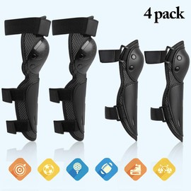 Youth Dirt Bike Gear, JUSTDOLIFE 5 PCS Motorcycle Armbor Protection Jacket, Kids Motorcycle Armor with Knee Pads Elbow Pads Chest Protector Racing for Outdoor Sports (Black)