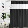 UFRIDAY Extra Long Fabric Shower Curtain, 84 Inches Long Machine
