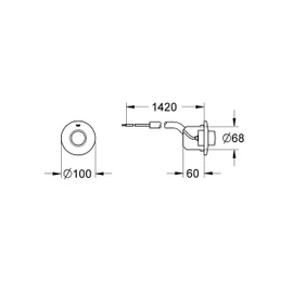 GROHE 37060000 Air Button, Silver