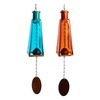 Glass Pyramid Bottle Wind Chimes Pick Color (Set of Two)
