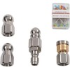 Boquilla para Desatascar Tuberías 1/4 NPT de Acero Inoxidable Hasta