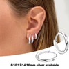 5 Pairs of Hoop Earrings Silver Small Earrings Silver Hoop