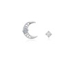 [Custom Made] Virgo Dear Moon Sapphire Unbalanced Constellation Earrings OTE120618B
