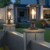 SCNYCUL Solar Lamp Post Lights for Outdoor with Pier Mount