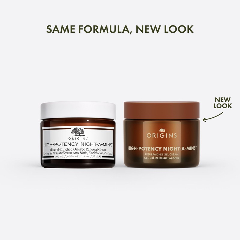 Origins High-Potency Night-A-Mins Resurfacing Gel Face Moisturizer with Fruit-Derived AHAs