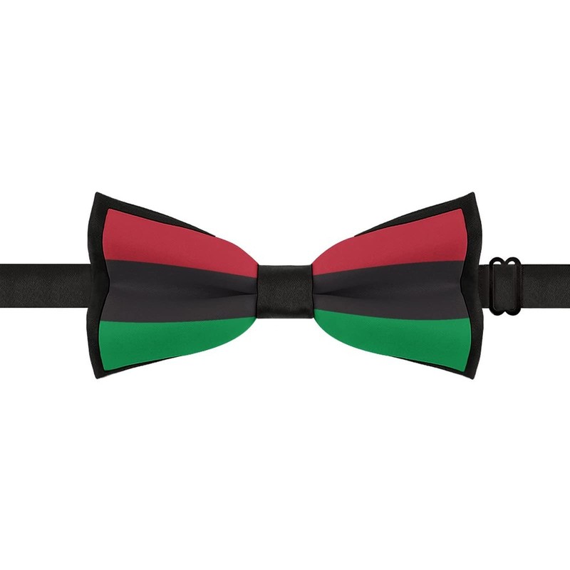 DZUAIKIT Pan-african Flag Bow Ties for Men Classic Bowtie with