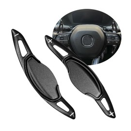 ontto Car Steering Wheel Shift Paddle Shifter Extension fit for Honda Civic 2022 RS Sport Touring 2023 CR-V Pilot Acura Integra Aluminum-Alloy Accessories Gear Shift Paddle auto Styling Black