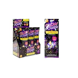 Glow Power Glow Sticks x 30 Pack 8 Inch 20cm with Connectors 5 Colours