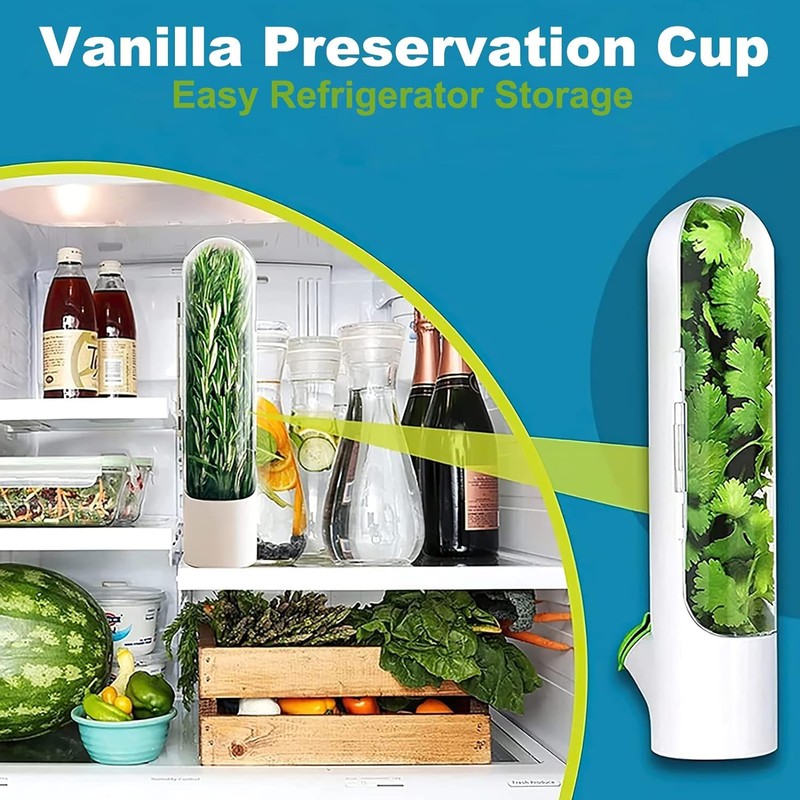 Herb Keeper Preserver,Refrigerator Herb Storage Container Herb Savor Preserver Cilantro