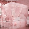 Bed Canopy Net Three Side Openings Design Princess Style Bedroom