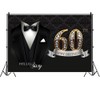 Happy 60th Birthday Backdrop for Adult Party Banner Happy 60th