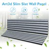 Art3d 4-Pack Glue-On Six-Grid Wainscoting Panel for Interior Wall Decor