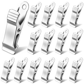 20 PCS Metal Mini Clamps Mini Clips Small Spring Clamps Alligator Clamps Crocodile Clamps 1/2 Inch Small Alligator Clips for Crafts Wall Clips for Hanging Curtain Socks Clothes Photos Pictures(Silver)