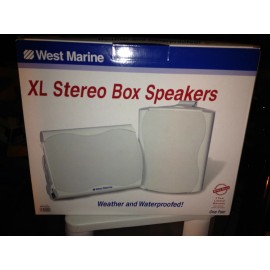 West Marine XL stereo box speakers - NIB Waterproof Great for boat or deck
