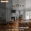 vivihobb Dimmable 6 Light Plug in Ceiling Light,Black Plug in