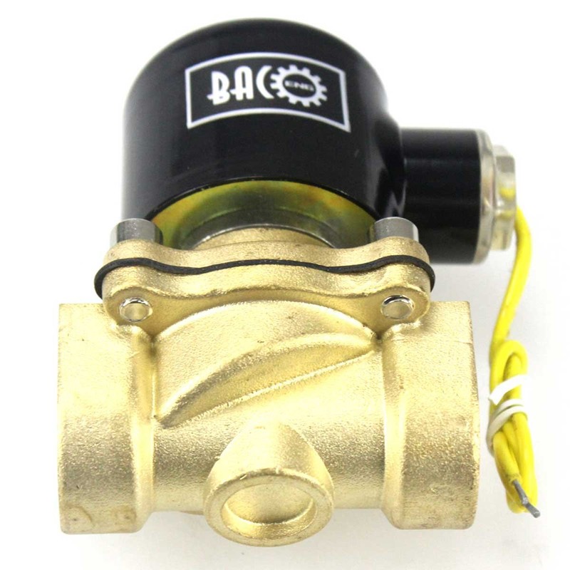 BACOENG 3/4" DC24V Electric Solenoid Valve (BSP, Brass, Normally Closed)