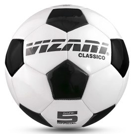Vizari Classico Football Size 3 – Adults & Kids Football With Best Air Retention - Perfect For Training And Matches -Size 4 in White/Black