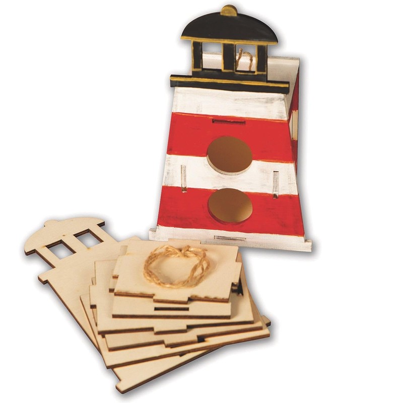 Lighthouse Birdhouse Craft Kit (Pack of 12)