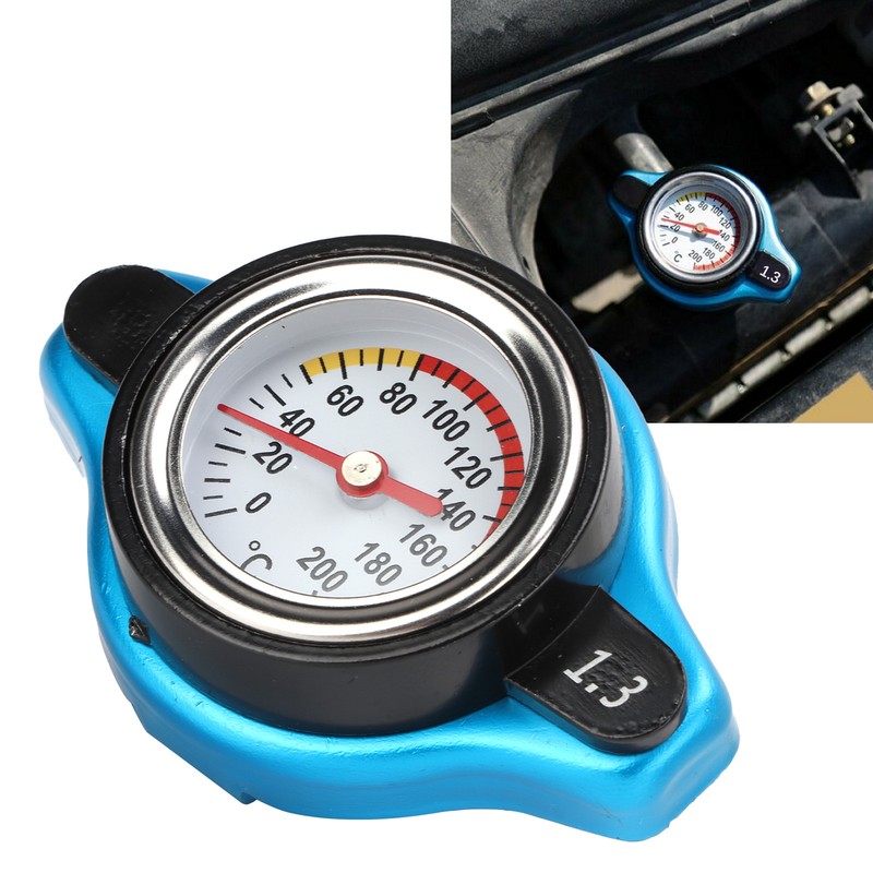 Aluminum Alloy Radiator Cap with Temperature Gauge Pressure Adjustment Leakproof