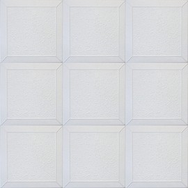 DIY Styrofoam Glue Up Ceiling Tiles White 20x20 R27W Pack of 8 (Plain White)