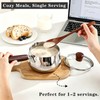 Milk Pot Stainless Steel Milk Warmer Pot with Lid, 0.8