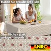 ANRO Oilcloth Tablecloth Oilcloth Tablecloth Washable Garden Tablecloth Round Oval