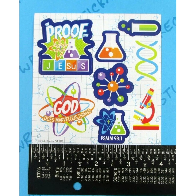 WD God & Science Mini Sticker Sheets Set Of 2