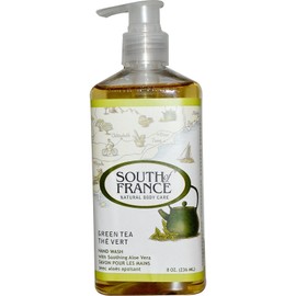 South of France Green Tea Hand Wash, Lavender Fields & Lemon Verbena Bundle with Aloe Leaf Extract and Coconut Oil, 8 fl. oz. each