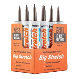 Sashco 10008 Big Stretch Caulk Dark Brown 10.5-ounce