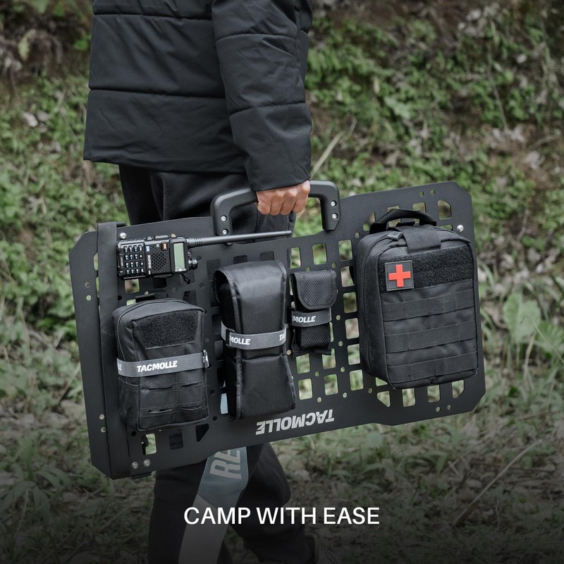 TACMOLLE Portable Rigid MOLLE Panel, Tactical Car Back Seat Organizer