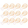 100Pcs Metal Paperclips Cute Chicken Leg Shape Electroplating Rustproof Portable
