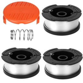 XINTONG Spool Trimmer Spool & Line,3pcs Electric Trimmers,Compatible with Black Decker,Replace AF-100 ST5530-GB GLC3630L20-GB STC1820PC-GB BESTA530-GB BESTA525-GB (With 1 Cap,1 Spring)