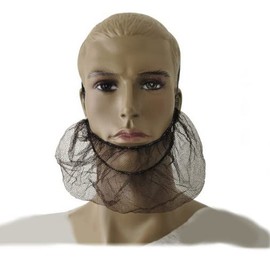 Losuya Pack of 50 Disposable Soft Nylon Beard Covers Honeycomb Beard Nets Black