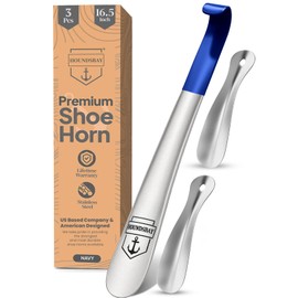 Metal Shoe Horn Long Handle for Seniors, Shoehorn Long-handle, Shoe Horns for Men Long Handle, Long Handled Shoe Horn for Women and Kids, Extra Long Shoe Horn for Seniors, Boot Horn, Shoe Spoon