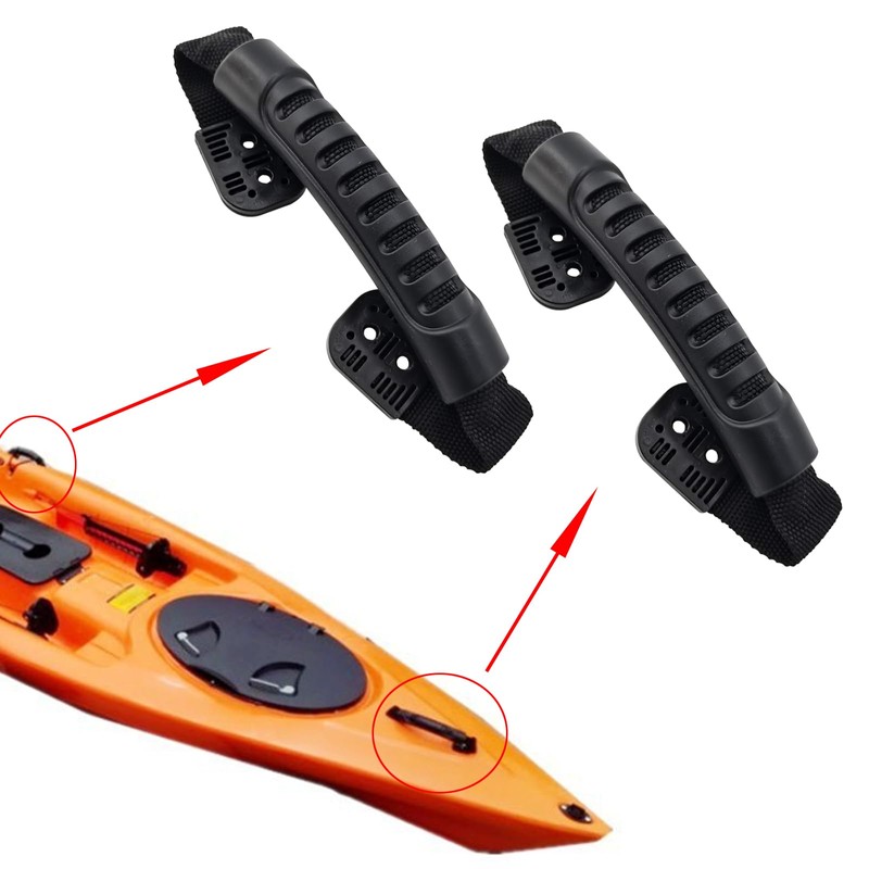 JT-HLM 2 pcs Kayaks Handle Boat Handle Rubber Boat Side