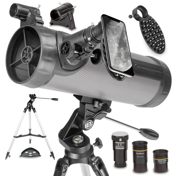 National Geographic 114mm Reflector Telescope with Eyepieces Mount Smartphone Adapter