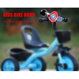 Kids Bike Horn, Bike Bell for Kids, Bicycle Bell for Girls Boys (Black&Red)