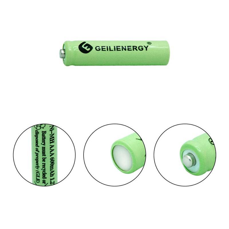 GEILIENERGY Solar Light Batteries AAA Triple A NIMH 600mAh 1.2V