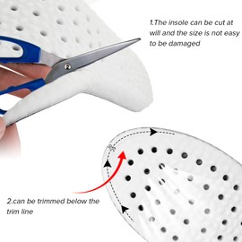 WLLHYF 1 Pairs Memory Foam Shoe Insoles， Shock Absorption Inserts Arch Support Cushioning Sports Insoles Soft Comfortable Replacement Insoles for Men Women 20cm Kids Size-UK :11-13