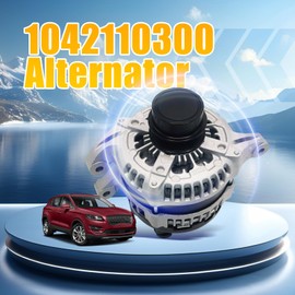 104211-0300 New Alternator 12V 200A Fit for Ford Explorer 2013-2019, Fusion 2013-2020, Edge, Taurus 2013-2017 & Lincoln MKZ, MKC, MKT，Replace 11664，104210-6571 (104211-0300)