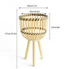 Woven Flower Pot Faux Rattan Planter High Living Room Floor