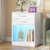 ADORNEVE LED Nightstands Set of 2,Night Stands for Bedrooms Set