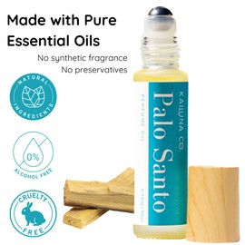 Kailuna Co. Palo Santo All Natural Pure Essential Oil Perfume Roll On with Organic Pure Jojoba Oil, Spiritual Well-Being, Small-Batch, Handmade in California