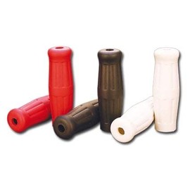 Vintage Coke Bottle Style Soft Rubber 1" Handlebar Grips - Black