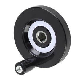 Black Round Bakelite Lathe Milling Machine Rear Crimping Hand Wheel with Rotary Handle for Lathe Milling Machine (10 x 80 mm)