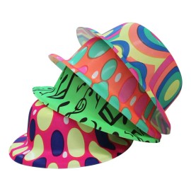 36 Sombrero Bombin Neon Plastico Fiesta Boda Evento Batucada Color