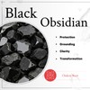 mookaitedecor Set of 4 Natural Black Obsidian Crystal Cabinet Knobs