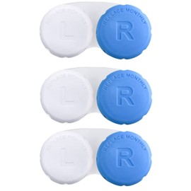 RHUI Cases for Contact Lens, Travel Daily Use 3 Pack Navy Blue